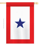 Blue Star Service - Military Americana Vertical Applique Decorative Flags HG108042