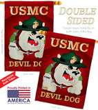 Devil Dog - Military Americana Vertical Impressions Decorative Flags HG108052