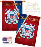 Coast Guard - Military Americana Vertical Impressions Decorative Flags HG108056 Made In USA