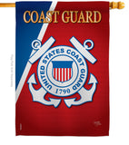 Coast Guard - Military Americana Vertical Impressions Decorative Flags HG108056 Made In USA