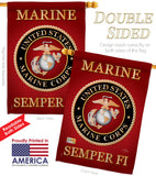 Marine Corps - Military Americana Vertical Impressions Decorative Flags HG108057 Made In USA