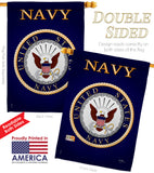 Navy - Military Americana Vertical Impressions Decorative Flags HG108058 Made In USA