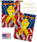 Support Our Troops - Military Americana Vertical Impressions Decorative Flags HG108059