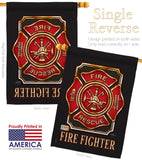 Fire Fighter - Military Americana Vertical Impressions Decorative Flags HG108063 Made In USA