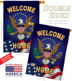 Welcome Home - Military Americana Vertical Impressions Decorative Flags HG108064 Made In USA