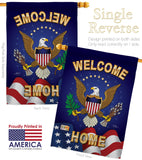 Welcome Home - Military Americana Vertical Impressions Decorative Flags HG108064 Made In USA