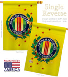 Vietnam Veteran - Military Americana Vertical Impressions Decorative Flags HG108235 Made In USA