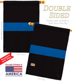 Blue Stripe - Military Americana Vertical Impressions Decorative Flags HG108240 Made In USA