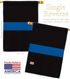 Blue Stripe - Military Americana Vertical Impressions Decorative Flags HG108240 Made In USA