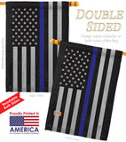 US Blue Stripe - Military Americana Vertical Impressions Decorative Flags HG108382 Made In USA