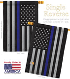 US Blue Stripe - Military Americana Vertical Impressions Decorative Flags HG108382 Made In USA