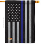 US Blue Stripe - Military Americana Vertical Impressions Decorative Flags HG108382 Made In USA