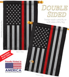 US Red Stripe - Military Americana Vertical Impressions Decorative Flags HG108383 Made In USA