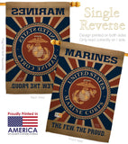 Marine Corps - Military Americana Vertical Impressions Decorative Flags HG108398 Made In USA