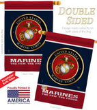 Proud Marine Corps - Military Americana Vertical Impressions Decorative Flags HG108406 Made In USA