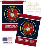 Proud Marine Corps - Military Americana Vertical Impressions Decorative Flags HG108406 Made In USA