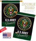 Army Proudly Family - Military Americana Vertical Impressions Decorative Flags HG108410 Made In USA