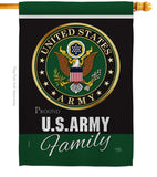 Army Proudly Family - Military Americana Vertical Impressions Decorative Flags HG108410 Made In USA