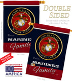 Marines Proudly Family - Military Americana Vertical Impressions Decorative Flags HG108411 Made In USA