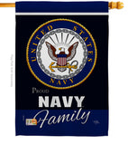 Navy Proudly Family - Military Americana Vertical Impressions Decorative Flags HG108412 Made In USA