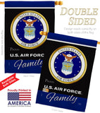 Air Force Proudly Family - Military Americana Vertical Impressions Decorative Flags HG108414 Made In USA