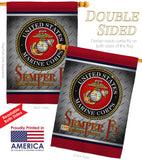 Semper Fi US Marine - Military Americana Vertical Impressions Decorative Flags HG108418 Made In USA