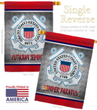 Semper Paratus US Coast Guard - Military Americana Vertical Impressions Decorative Flags HG108419 Made In USA