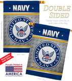 US Navy - Military Americana Vertical Impressions Decorative Flags HG108422 Made In USA