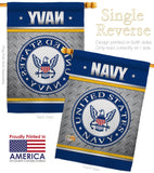 US Navy - Military Americana Vertical Impressions Decorative Flags HG108422 Made In USA