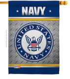 US Navy - Military Americana Vertical Impressions Decorative Flags HG108422 Made In USA