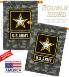 US Army Camoflash - Military Americana Vertical Impressions Decorative Flags HG108423 Made In USA