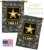 US Army Camoflash - Military Americana Vertical Impressions Decorative Flags HG108423 Made In USA