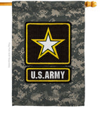 US Army Camoflash - Military Americana Vertical Impressions Decorative Flags HG108423 Made In USA