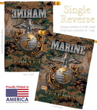 US Marine Veteran - Military Americana Vertical Impressions Decorative Flags HG108424 Made In USA