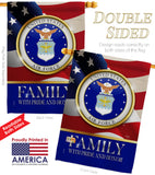 US Air Force Family Honor - Military Americana Vertical Impressions Decorative Flags HG108425 Made In USA