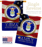 US Air Force Family Honor - Military Americana Vertical Impressions Decorative Flags HG108425 Made In USA