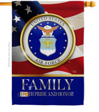 US Air Force Family Honor - Military Americana Vertical Impressions Decorative Flags HG108425