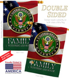 US Army Family Honor - Military Americana Vertical Impressions Decorative Flags HG108427 Made In USA