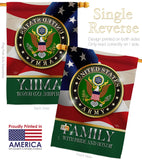 US Army Family Honor - Military Americana Vertical Impressions Decorative Flags HG108427 Made In USA