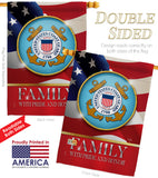 US Coast Guard Family Honor - Military Americana Vertical Impressions Decorative Flags HG108429 Made In USA