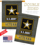 US Army Veteran - Military Americana Vertical Impressions Decorative Flags HG108430 Made In USA