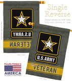 US Army Veteran - Military Americana Vertical Impressions Decorative Flags HG108430 Made In USA