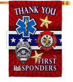 First Responders - Military Americana Vertical Impressions Decorative Flags HG108432 Made In USA