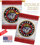 Marine Bulldog - Military Americana Vertical Impressions Decorative Flags HG108433 Made In USA