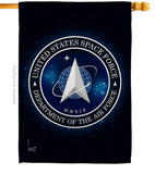 Space Force - Military Americana Vertical Impressions Decorative Flags HG108434 Made In USA