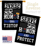 Serve Honor Protect - Military Americana Vertical Impressions Decorative Flags HG108441 Made In USA