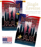 We Will Never Forget - Military Americana Vertical Impressions Decorative Flags HG108443 Made In USA