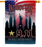 We Will Never Forget - Military Americana Vertical Impressions Decorative Flags HG108443 Made In USA