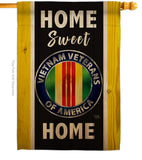 Home Sweet Vietnam - Military Americana Vertical Impressions Decorative Flags HG108449 Made In USA