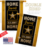 Home Sweet US Army - Military Americana Vertical Impressions Decorative Flags HG108450 Made In USA